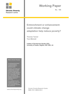 Working Paper  Entrenchment or enhancement: could climate change