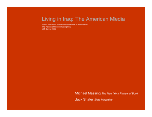 Living in Iraq: The American Media