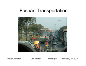 Foshan Transportation Holly Krambeck Ulla Hester Tell Metzger