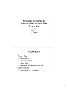 Instruments Financial Instruments: Supply- and Demand-Side Examples