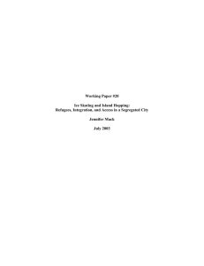 Working Paper #20 Ice Skating and Island Hopping: