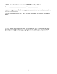 11.431J/15.426J Real Estate Finance &amp; Investments, Fall 2006, Midterm Diagnostic...  Your name:____________________________________ ID#_____________________