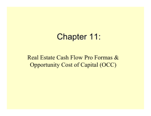 Chapter 11: Real Estate Cash Flow Pro Formas &amp;