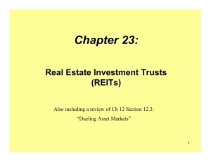 Chapter 23: Real Estate Investment Trusts ( REITs