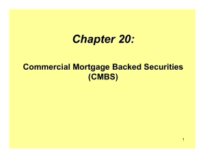 Chapter 20: Commercial Mortgage Backed Securities (CMBS) 1