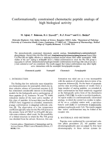 of Conformationally  constrained chemotactic peptide  analogs R.J.