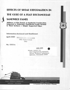 EFFECTS OF SHEAR DEFORMATION I N SANDWICH PANE L