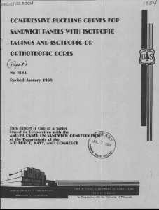 COMPRESSIVE EUCICLING CURVES MR SANDWICH PANELS WITH ISOTROPIC FACINGS AND ISOTROPIC OR