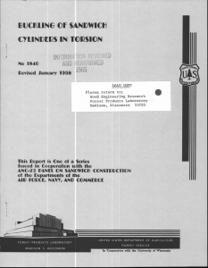 IBUCEILING OF SANDWICH CYLINDERS IN TORSION No 1840 Revised January 1958