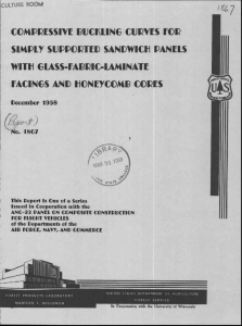 COMPRESSIVE BUCKLING CURVES FOR SIMPLY SUPPORTED SANDWICH PANELS WITH GLASS-FABRIC-LAMINATE