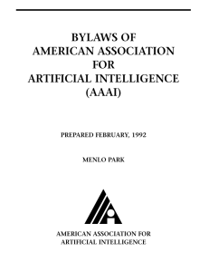 BYLAWS OF AMERICAN ASSOCIATION FOR ARTIFICIAL INTELLIGENCE