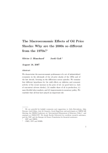 The Macroeconomic Effects of Oil Price from the 1970s? ∗