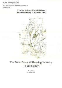 The New Zealand Shearing Industry a case study Pullin,  Barry (2006)