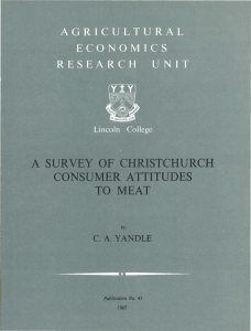 A  SURVEY  OF  CHRISTCHURCH CONSUMER  ATTITUDES c.