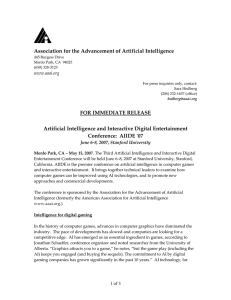 Association for the Advancement of Artificial Intelligence  www.aaai.org
