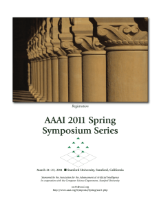 AAAI 2011 Spring Symposium Series Registration