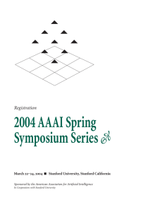2004 AAAI Spring Symposium Series  Registration