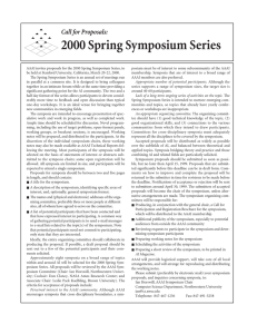 AAAI invites proposals for the 2000 Spring Symposium Series, to