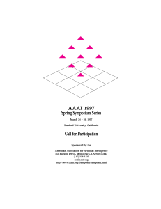 AAAI 1997 Spring Symposium Series Call for Participation