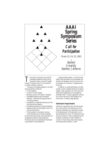 T AAAI Spring Symposium