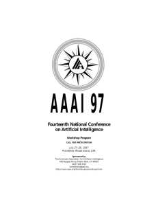 AAAI 97 Fourteenth National Conference on Artificial Intelligence Workshop Program
