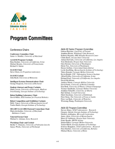 Program Committees Conference Chairs AAAI-02 Senior Program Committee
