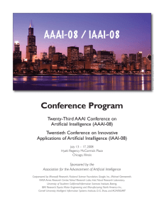 AAAI-08 / IAAI-08 Conference Program