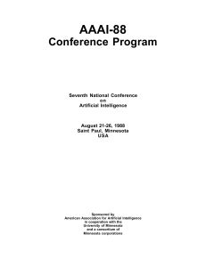AAAI-88 Conference Program Seventh National Conference on