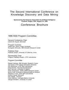 The Second International Conference on Knowledge Discovery and Data Mining