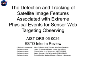 The Detection and Tracking of Satellite Image Features Associated with Extreme