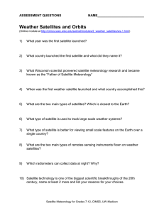 Weather Satellites and Orbits