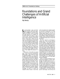 Foundations and Grand Challenges of Artificial Intelligence L