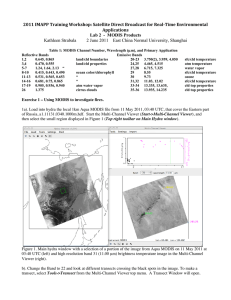 2011 IMAPP Training Workshop: Satellite Direct Broadcast for Real­Time Environmental  Applications  Lab 2  -  MODIS Products