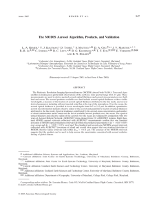 The MODIS Aerosol Algorithm, Products, and Validation