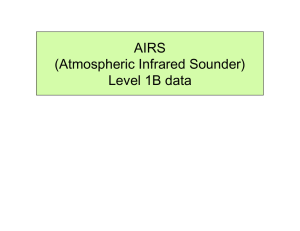 AIRS   (Atmospheric Infrared Sounder)  Level 1B data