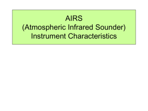 AIRS (Atmospheric Infrared Sounder) Instrument Characteristics