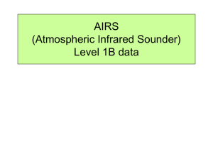 AIRS (Atmospheric Infrared Sounder) Level 1B data