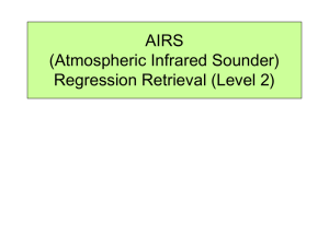 AIRS (Atmospheric Infrared Sounder) Regression Retrieval (Level 2)