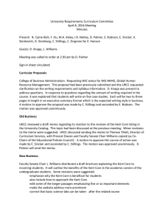 University Requirements Curriculum Committee April 8, 2016 Meeting Minutes