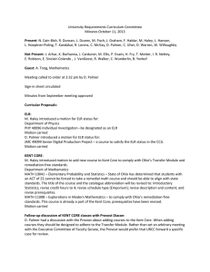 University Requirements Curriculum Committee Minutes October 11, 2013 Present