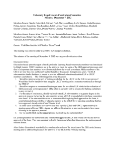 University Requirements Curriculum Committee Minutes,  December 7, 2012