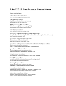 AAAI 2012 Conference Committees    Chairs and Cochairs 