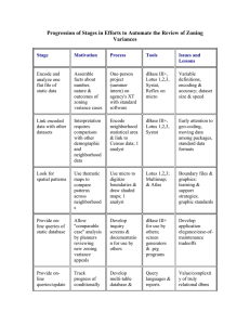 Progression of Stages in Efforts to Automate the Review of... Variances