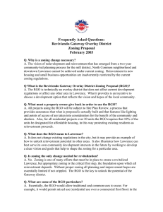 Frequently Asked Questions: Reviviendo Gateway Overlay District Zoning Proposal February 2003