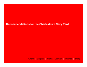Recommendations for the Charlestown Navy Yard Cherry Burgess Martin