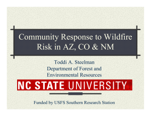 Community Response to Wildfire Risk in AZ, CO &amp; NM