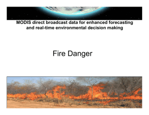 Fire Danger MODIS direct broadcast data for enhanced forecasting