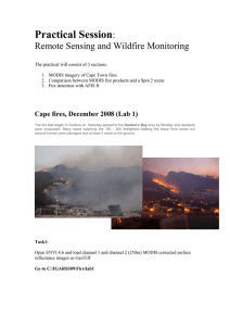 Practical Session : Remote Sensing and Wildfire Monitoring