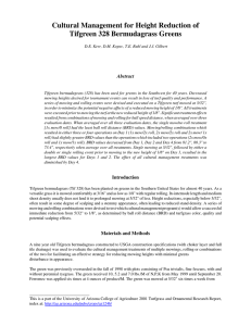 Cultural Management for Height Reduction of Tifgreen 328 Bermudagrass Greens Abstract