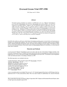 Overseed Greens Trial 1997-1998 Abstract A